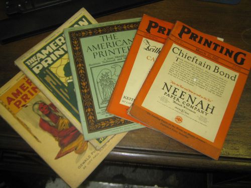 Lot of Printing Magazines 1911-Thru 1925 (Lot of 5)