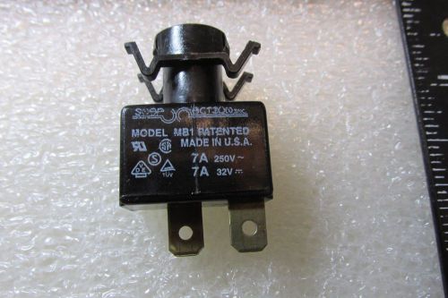 Snap Action Circuit Breaker MB1 7A Panel Mount Removed from New Unused Equipment