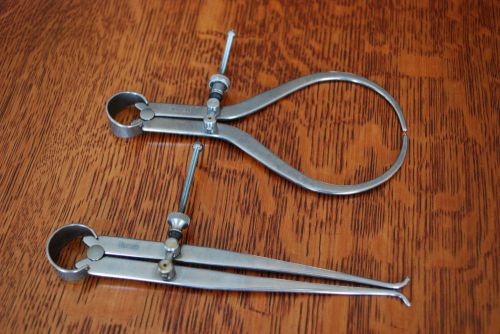 Two (2) unused 6&#034; starrett inside outside diameter calipers no rust one no. 73 for sale