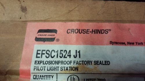 CROUSE HINDS EFSC1524 J1 NEW IN BOX EXP PROOF PILOT LIGHT STATION SEE PICS #29