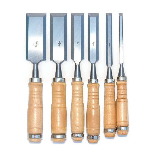 6pc WOOD CHISEL Carving Knife Cutter Steel Blades Chisels Woodworkers Set