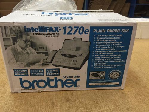 Brother IntelliFax 1270e Plain Paper Fax Machine Copier Excellent Working