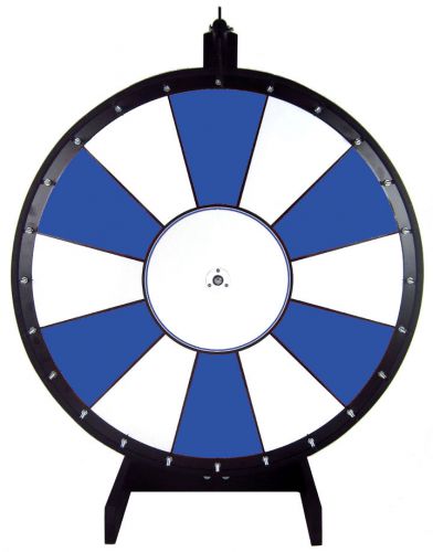 36 Inch Blue and White Portable Dry Erase Spinning Prize Wheel