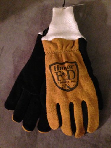 Fire Dex Cow Palm/Elk Back Firefighter Gauntlet Gloves, Medium UPC G01KEMGN