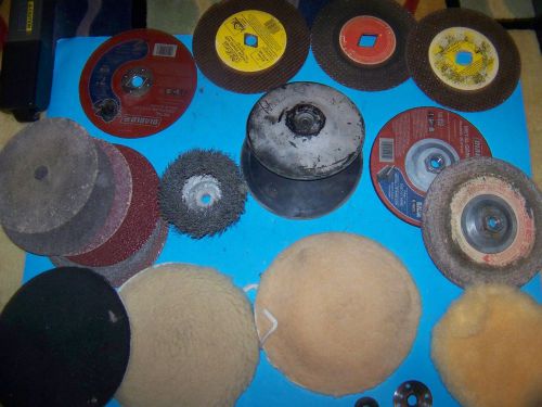 Big Lot 7&#034; Sanding Disks Cut Off Grinding Buffing Wheels wire wheel USED