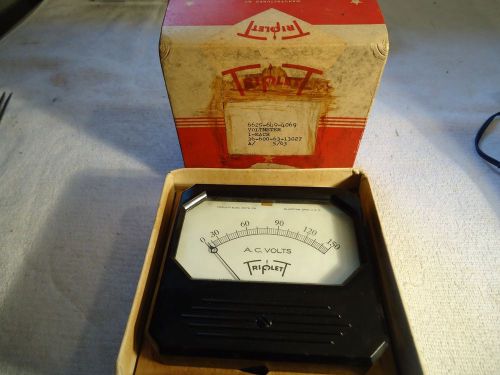 Triplett A C Volt Meter Model 436 c Vintage in box Condition 50+ old made USA