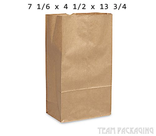 (500 ct) #12 Kraft Paper Bag Natural Brown 7 1/6 x 4 1/2 x 13 3/4 FREE SHIPPING