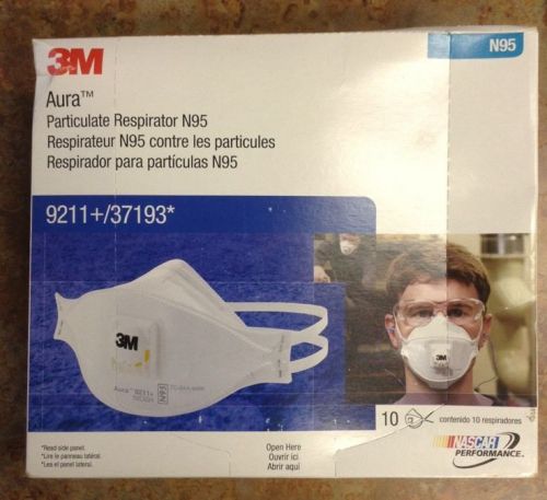3M Aura Particulate Respirators N95 - 9211+/37193* - Box of 10 (W176)