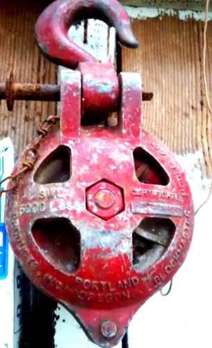 VINTAGE 5000 LB PULLEY BLOCKMASTER 606 WESTERN POWER PRODUCTS FREE SHIPPING!!**