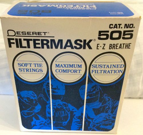 DESERET FILTERMASK E-Z BREATHE CAT NO 505 50 UNITS NEW IN BOX AWESOME