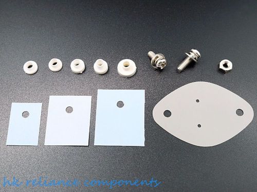 Silicone Rubber Sheets, Bushings, Screws &amp; Nuts for Transistor Heat Sink Kit A2