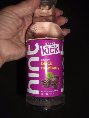 Hint caffeine kick black raspberry essence water, 16 ounce -- 11 case lot rare!! for sale