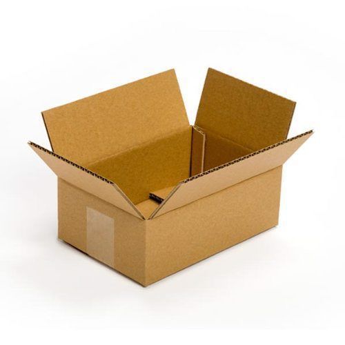 Box, recycled box 9&#034;  x 6&#034; x 3&#034; corrugated cardboard single wall standard flat b for sale