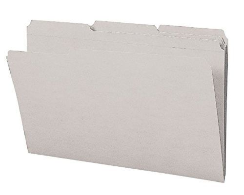 Smead File Folder Reinforced 1/3-Cut Tab Legal Size Gray 100 per Box (17334)