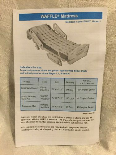 Ehob inc ehob expansion control waffle mattress pad with pump new measured air for sale