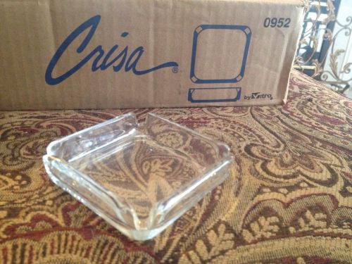 12 new Crisa glass restaurant ash trays