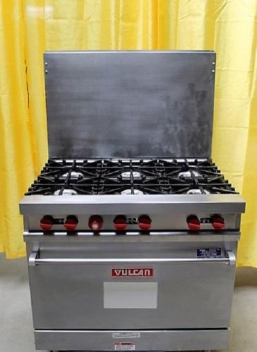 Vulcan heavy duty range 6 burner w/oven for sale