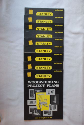 Stanley Woodworking Project Plans Series SS1 through SS9 RARE