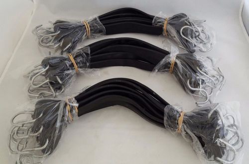 (30) 15&#034; Rubber Tarp Straps w/ Zinc S Hooks for Tarps &amp; Securing Loose Items