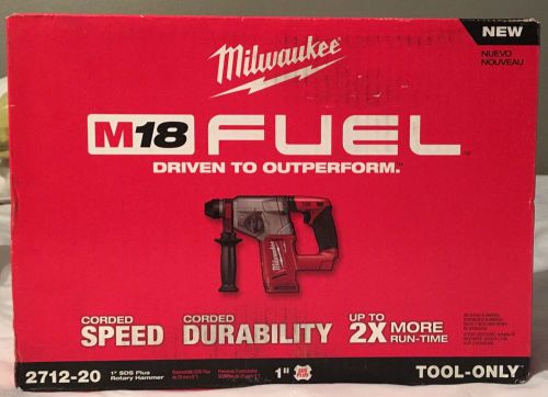 Milwaukee m18 fuel 1&#034; sds plus rotary hammer (tool only) 2712-20: new &amp; sealed! for sale