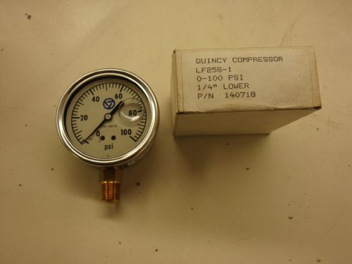 Quincy Air Compressor LF25S-1 Gauge P/N 140718 Never Used!