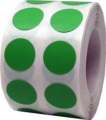 1000 small color coding dots | tiny light green colored round dot stickers | ... for sale