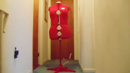 Singer 151 Dress Form Mannequin Red Female w/Stand Complete