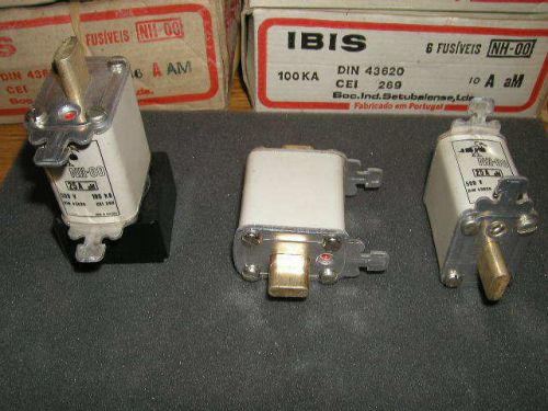 72 euro type nh-00 fuses din 43620 6-25 amp new in boxes for sale