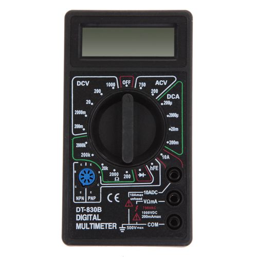 Dt830b digital lcd voltmeter ammeter ohmmeter multimeter volt ac dc tester meter for sale