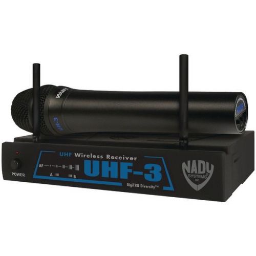 Nady uhf-3 ht sys mu2/480.55 wireless handheld microphone system led indicators for sale