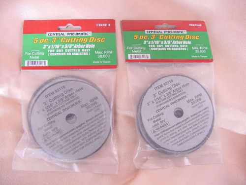 NEW 3 INCH CUT OFF WHEEL DISC 3&#034; x 1/16&#034; x 3/8&#034; ARBOR HOLE (2) TWO 5 PACKS=10 PC