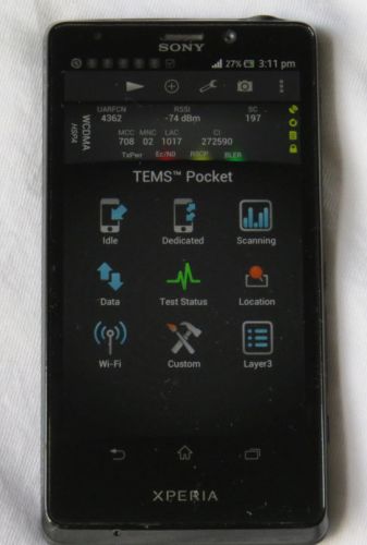 XPERIA T LT30A TEMS POCKET 13.3.1 LTE/WCDMA/GSM/WIFI