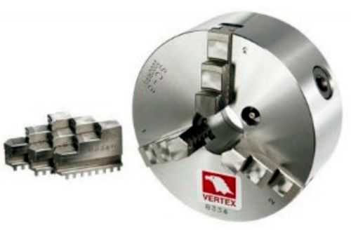 VERTEX 3 JAW 8&#034; CHUCK WITH BACKPLATE FOR 12&#034;-14&#034; ROTARY TABLES  HIGH QUALITY!