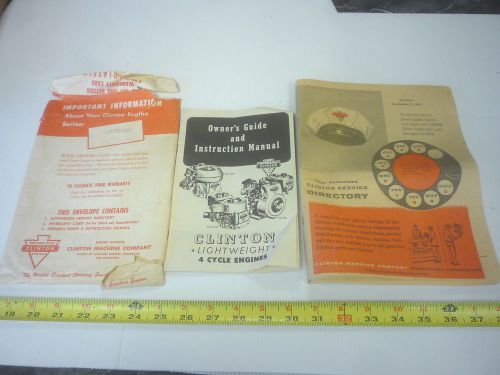 OLD CLINTON GAS ENGINE INSTRUCTION MANUAL +++