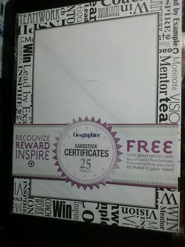 Geographic Certificates Card stock 25 Sheets recognize reward lmspire   new