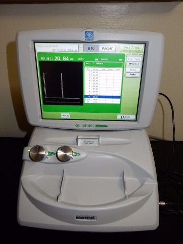 Nidek Echoscan US-500 A-scan Pachymeter with touch screen, and built in printer
