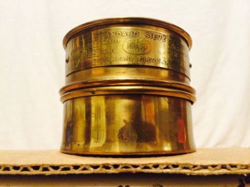 The w s tyler co us standard brass test sieve with base no 30 for sale