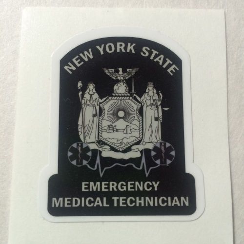 New York State Emergency Medical Technician (Grey) Exterior applied Decal 2&#034;