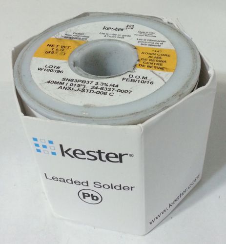 1lb Spool Kester Solder .015&#034; 63/37 Rosin Core 44 Flux 66/44 24-6337-0007 -NEW-