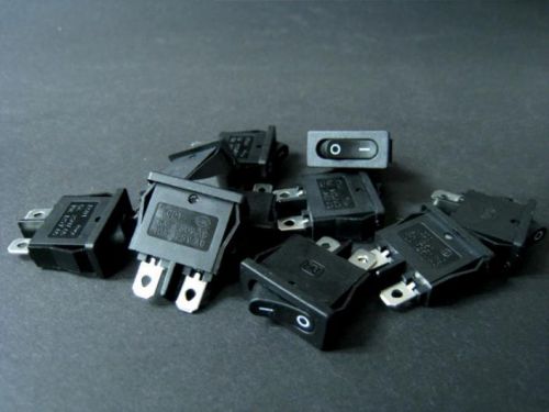 KCD1 Black Small 2-Pin OFF/ON Rocker Switch #h7 x 10 pcs