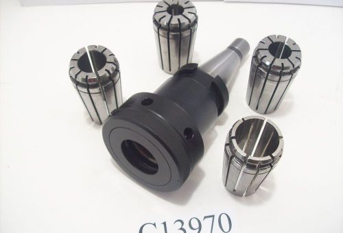 Tg100 nmtb 30 quick change collet chuck w/ four tg 100 collets lot c13970 for sale
