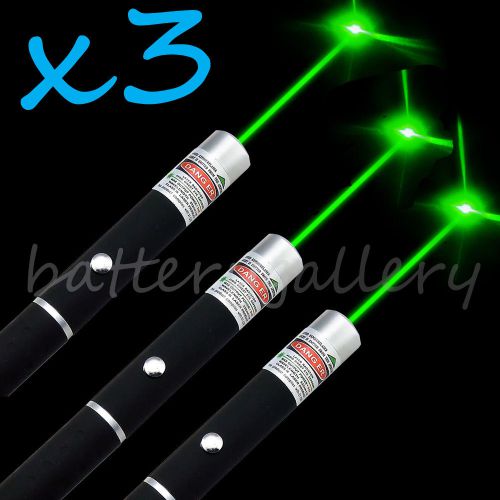 3PCS Green Light Beam Powerful 5MW Laser Pointer Pen