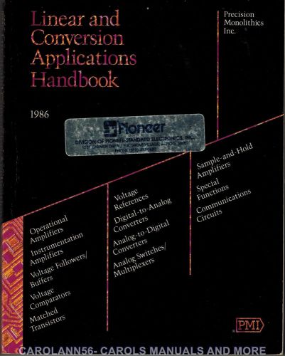PMI Data Book 1986 Linear and Conversions Applications Handbook