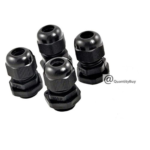 Lot of 10 pcs black plastic waterproof connectors pg7 3.5-6mm cable glands for sale