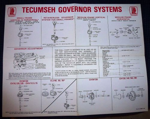TECUMSEH GOVERNOR SYSTEMS SHOP WALL  MANUAL
