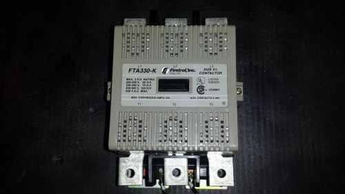 Firetrol fta330-k size 4 1/2 contactor 3 pole 150hp 220 amp 600v 460-550v coil for sale