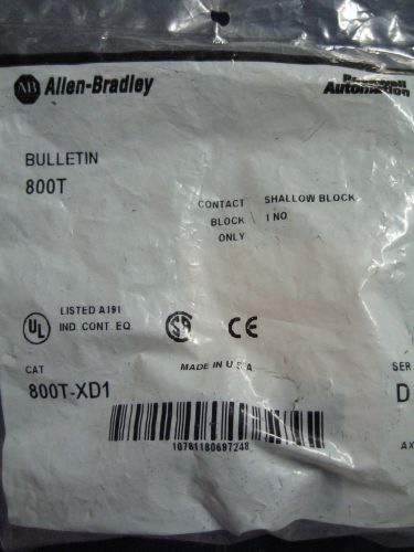 ALLEN BRADLEY 800T-XD1 Contact Shallow Block NIB