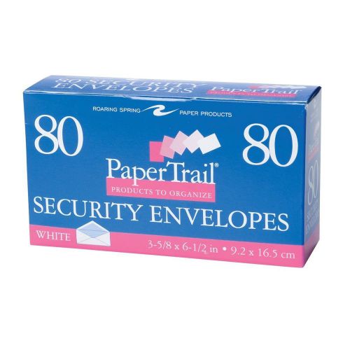 Charta gummed boxed envelopes, 6 3/4 size, security printed, 80/box for sale