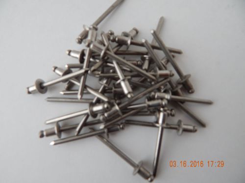 Stainless steel pop rivet 6 - 2..  3/16 x 1/8&#034; grip. 50 qty. new for sale