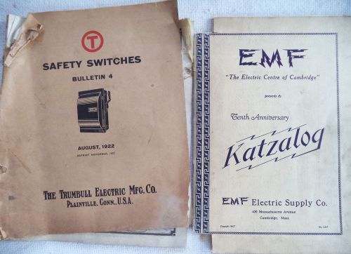 (2) Vintage Catalog Trumbull Electric 1922 and EMF Electric Supply 1937  N/R